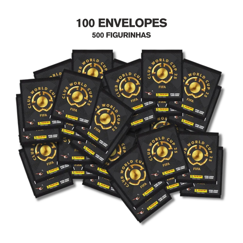 Box Fifa Exclusivo Com Álbum Capa Dura + 100 Envelopes (500 Figurinhas)  + Lata Pocket - Fifa Club World Cup 2025