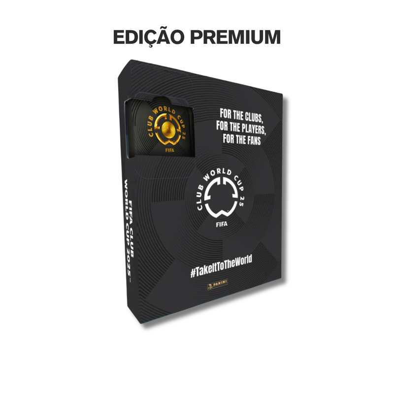 Box Fifa Exclusivo Com Álbum Capa Dura + 100 Envelopes (500 Figurinhas)  + Lata Pocket - Fifa Club World Cup 2025