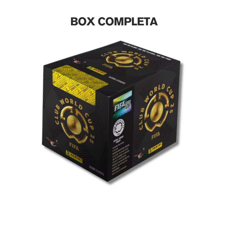 Box Fifa Exclusivo Com Álbum Capa Dura + 100 Envelopes (500 Figurinhas)  + Lata Pocket - Fifa Club World Cup 2025