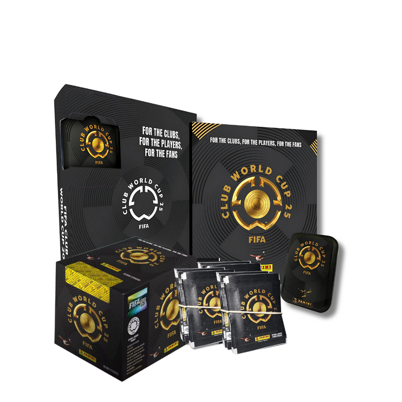 Box Fifa Exclusivo Com Álbum Capa Dura + 100 Envelopes (500 Figurinhas)  + Lata Pocket - Fifa Club World Cup 2025