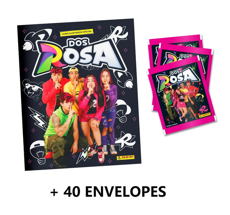 DOS ROSA- Álbum Capa Cartão + 40 Envelopes
